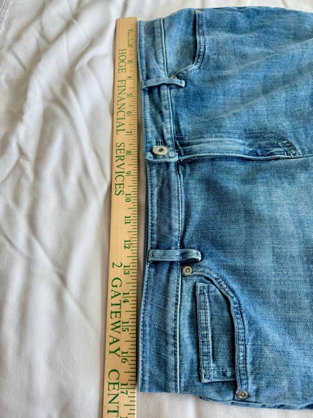 J Jill Authentic Fit Crop Midwash Blue Capri Jeans Size 10 - Picture 11 of 13
